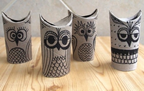 CORUJAS DE ROLO DE PAPEL HIGIENICO