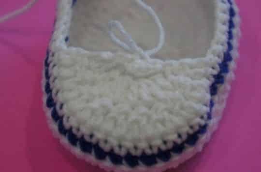 grafico de tenis de croche para bebe