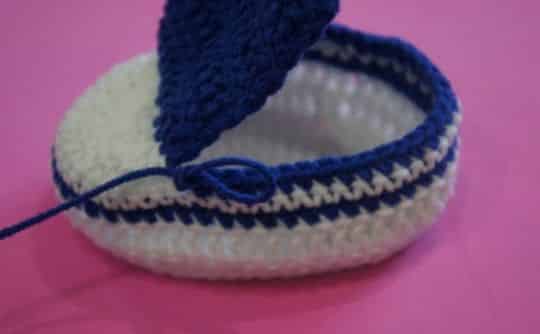 grafico de tenis de croche para bebe