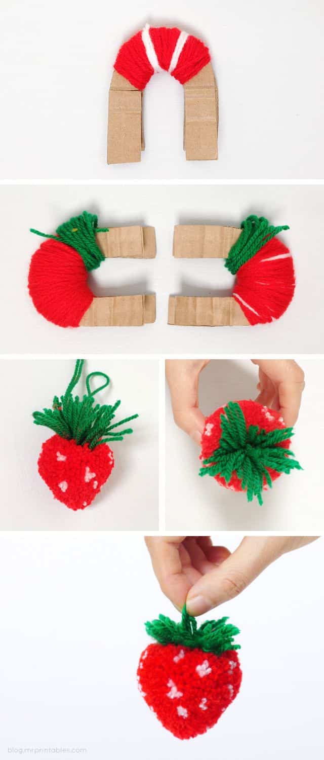 Passo a Passo de Como Fazer Frutinhas de Pompom