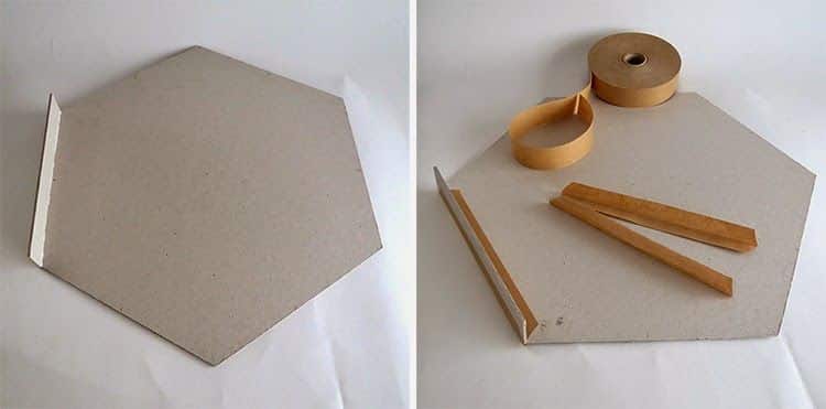 Painel com Pedaços de Papelão Painel com Pedaços de Papelão
