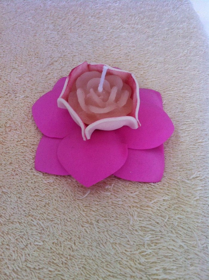 vela com flor de eva vela com flor de eva