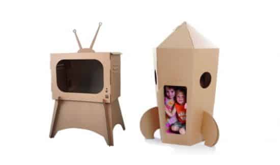 Os brinquedos com caixa de papelão podem ser tão divertidos quanto os brinquedos tradicionais (Foto: Divulgação)