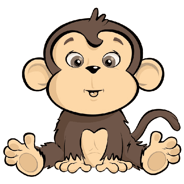 macaco colorido para caderno