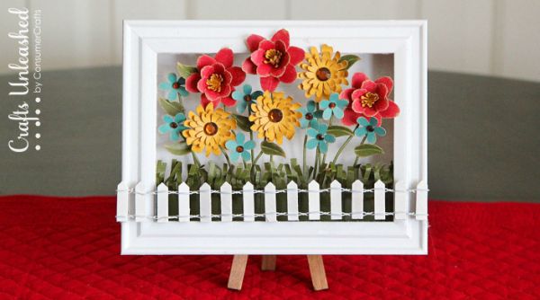 Este quadro decorativo para ateliê pode ter as suas flores preferidas (Foto: craftsunleashed.com)