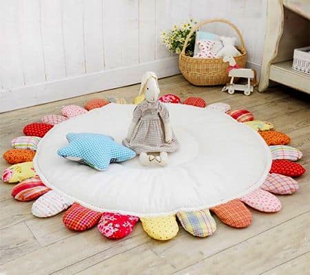 Este tapete de tecido para crianças pode ter as cores que você desejar (Foto: home-dzine.co.za)