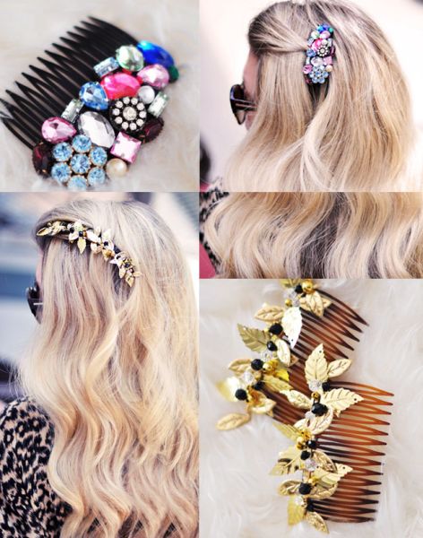 Invista sempre em enfeite de cabelo com pedrarias para repaginar o seu visual (Foto: lovemaegan.com)