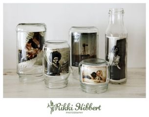 Invista sem medos neste porta-retrato artesanal com garrafa de vidro (Foto: rikkihibbert.co.za)