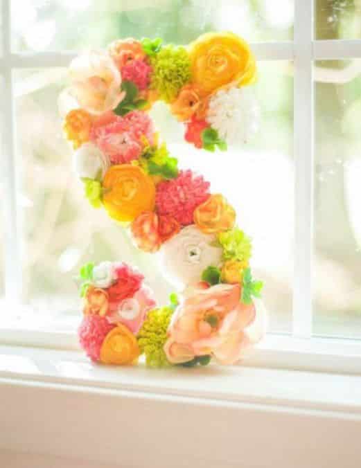 Letras Decoradas com Flores Letras Decoradas com Flores