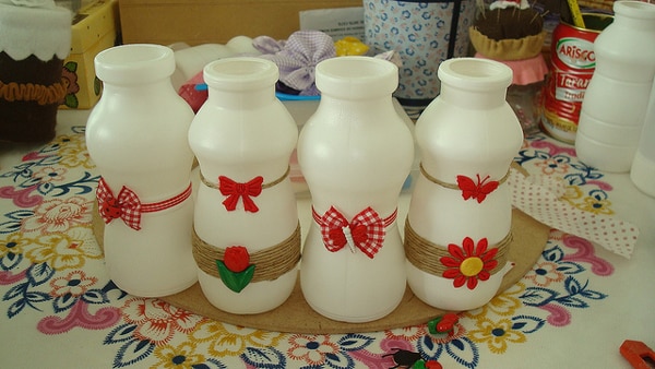 Dicas de Artesanato com Pote de Iogurte Dicas de Artesanato com Pote de Iogurte