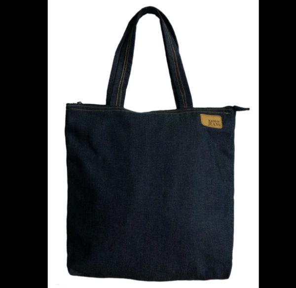 bolsa com tecido jeans bolsa com tecido jeans