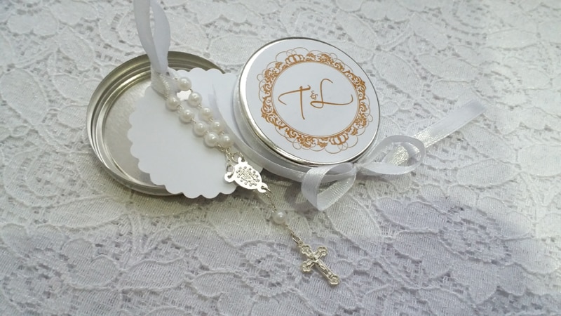 lembrancinha de casamento de terço lembrancinha de casamento de terço
