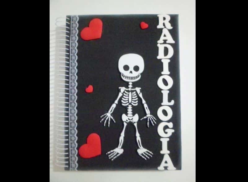 caderno com eva esqueleto caderno com eva esqueleto