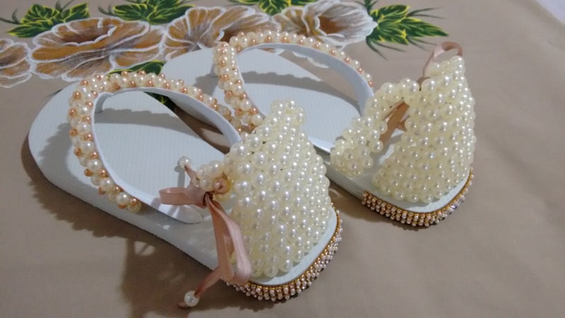 sandalia com perolas sandalia com perolas