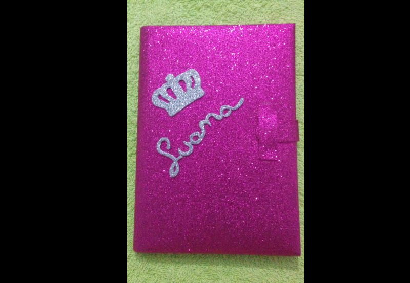 caderno com eva com glitter caderno com eva com glitter