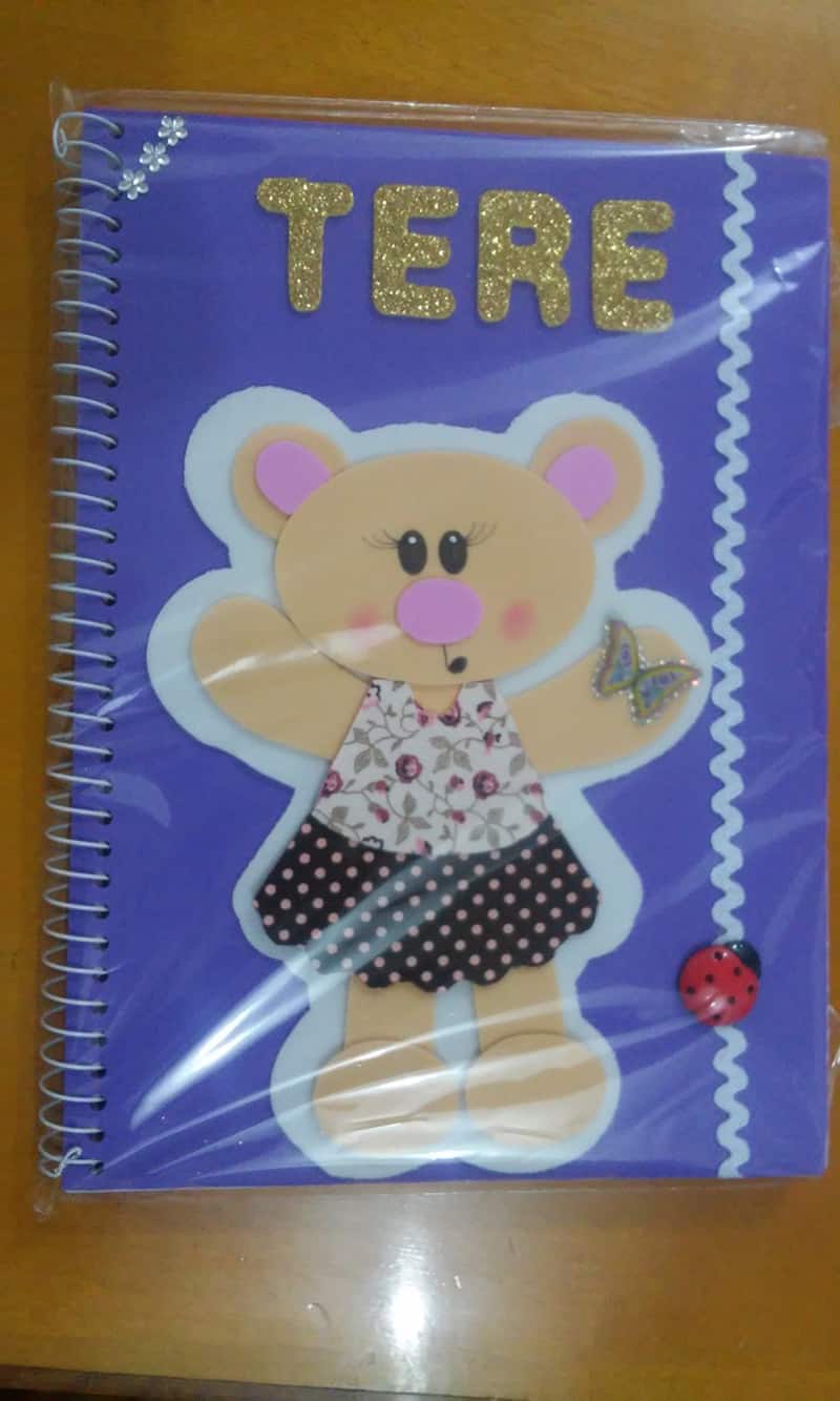 caderno com eva ursa caderno com eva ursa