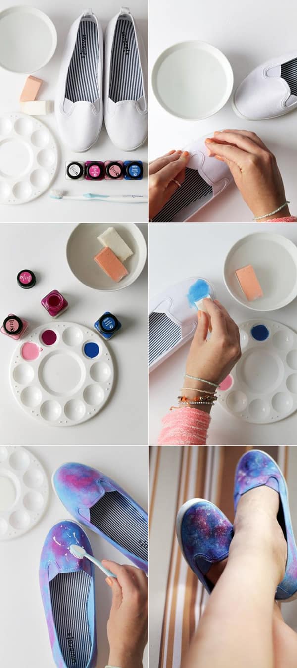 customização de calçado com aquarela customização de calçado com aquarela