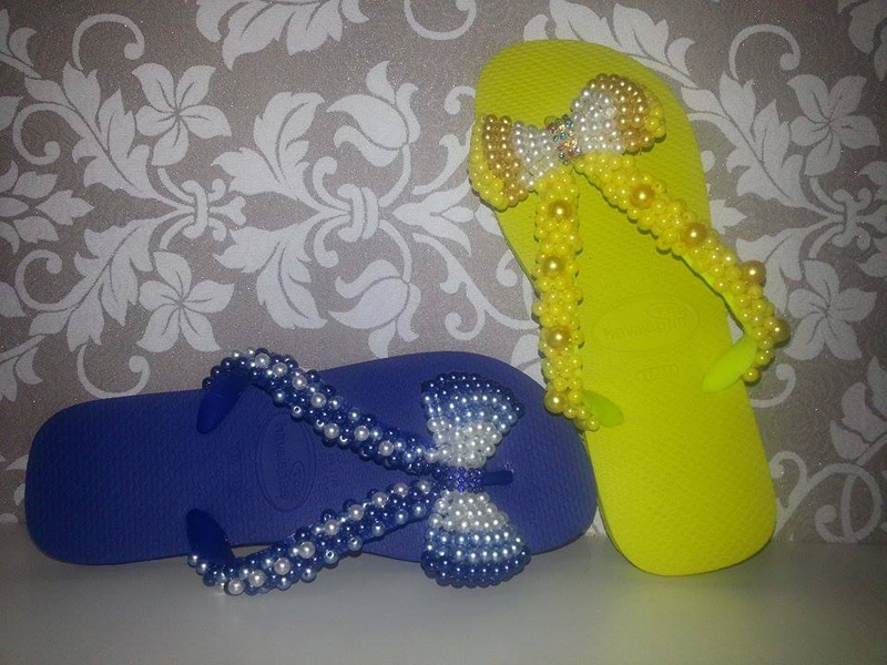 chinelo bordado com laço chinelo bordado com laço