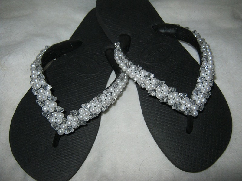 chinelo bordado com fita chinelo bordado com fita