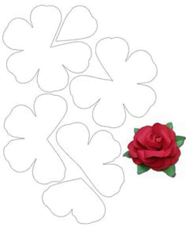 molde de flor rosaq molde de flor rosaq