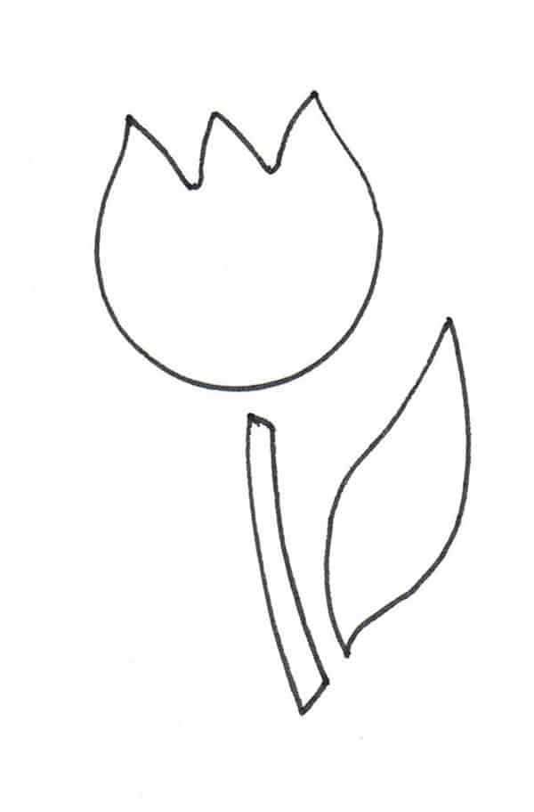molde de flor tulipa molde de flor tulipa