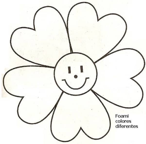 molde de flor com carinha molde de flor com carinha