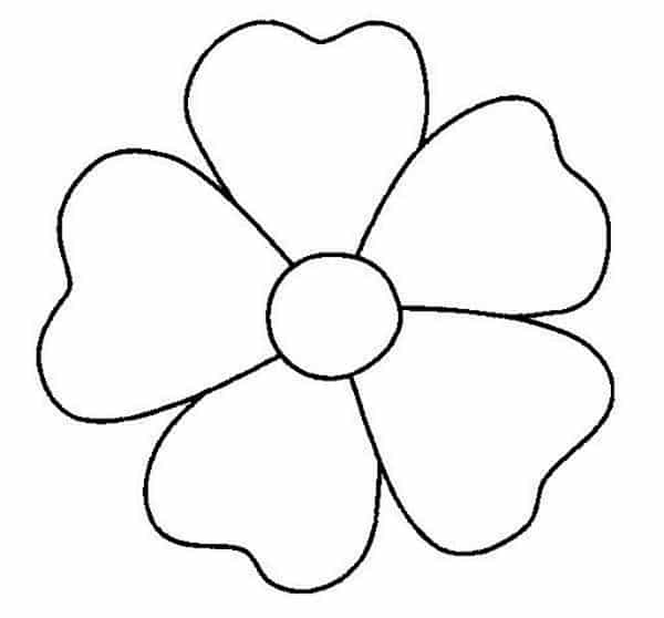 molde de flor simples molde de flor simples