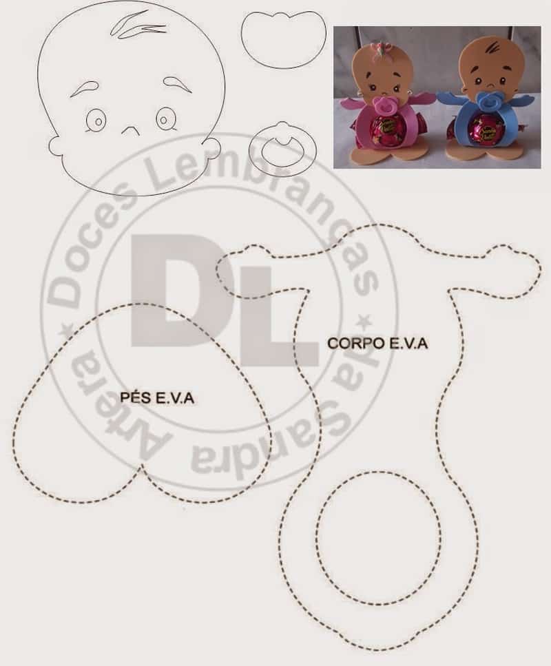 porta bombom de eva bebe porta bombom de eva bebe