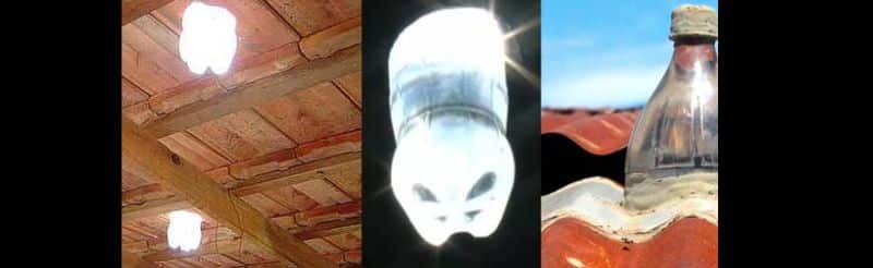 abajur de garrafa pet no teto abajur de garrafa pet no teto