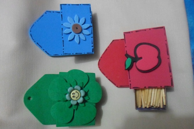 reciclagem com caixa de fósforos e eva reciclagem com caixa de fósforos e eva