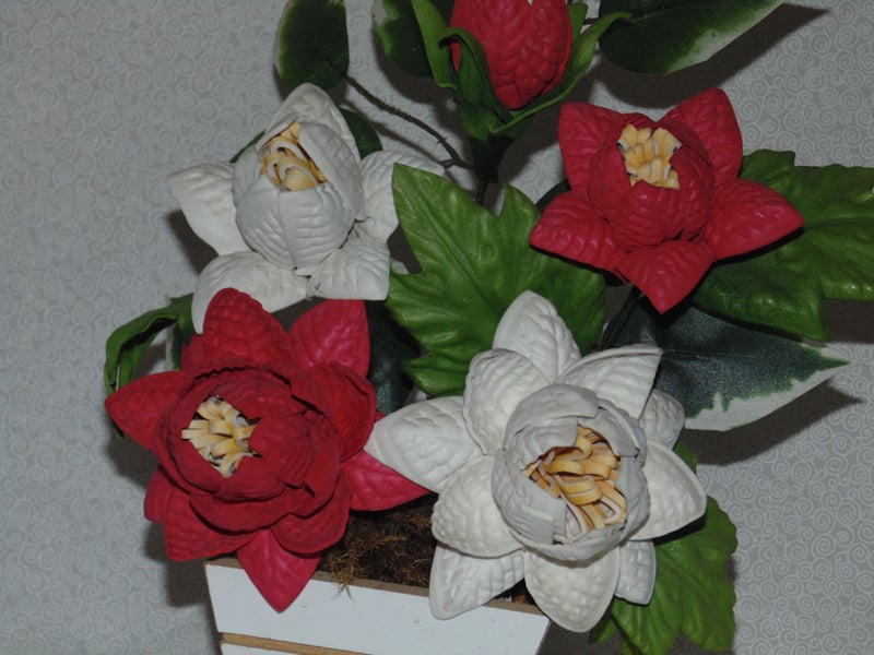 vaso com flores eva vaso com flores eva