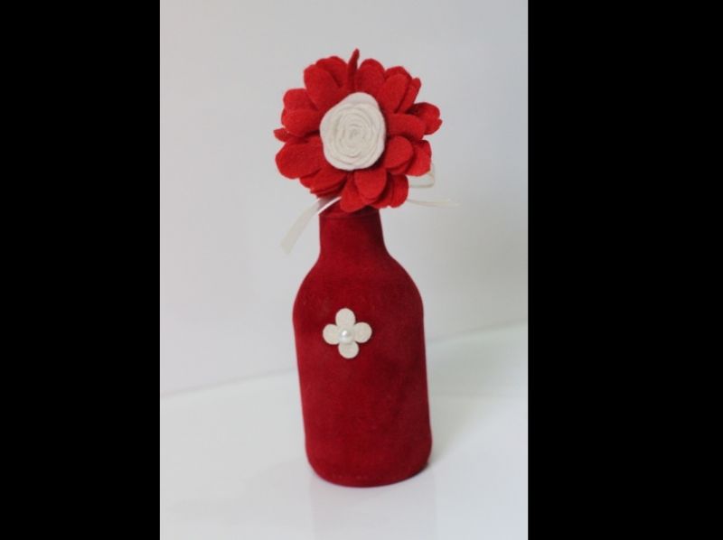 garrafa decorada vermelha garrafa decorada vermelha