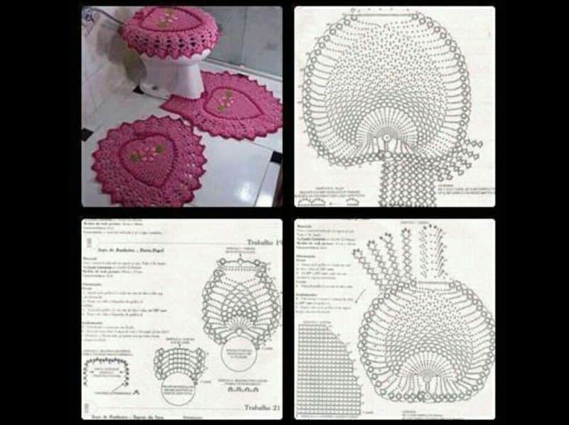 jogo de banheiro de croche magenta jogo de banheiro de croche magenta