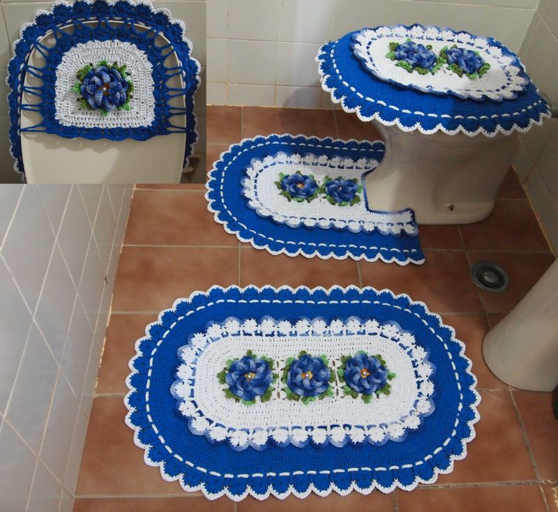 jogo de banheiro de croche branco jogo de banheiro de croche branco