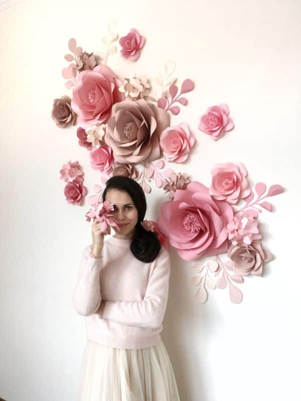 Flor Gigante de Papel: Molde e Passo a Passo