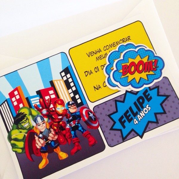 convite vingadores