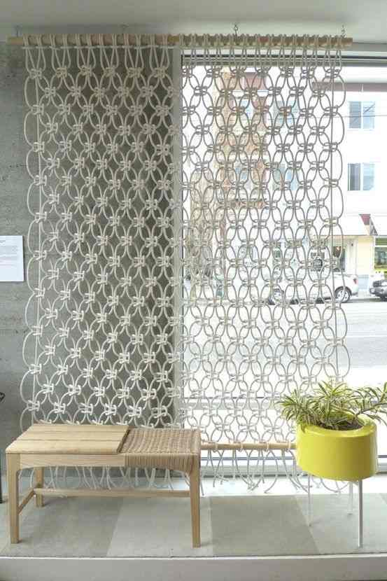 cortina grande de macrame