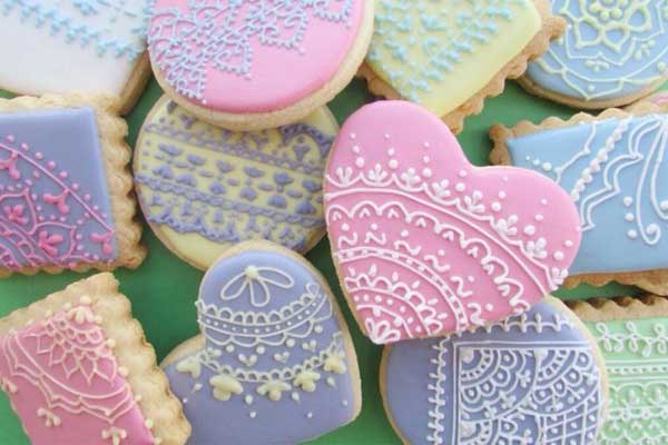 Biscoito decorado lembrança chá casa nova