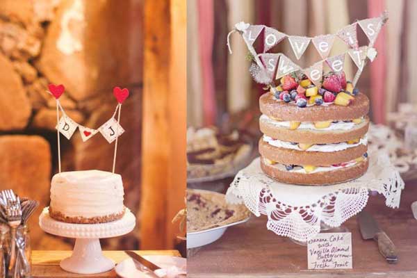 Bolo decorado para casal diy