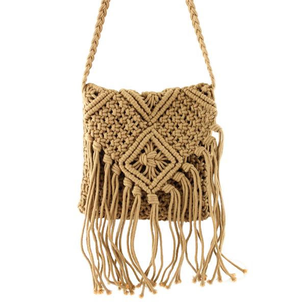 bolsa feita de macrame
