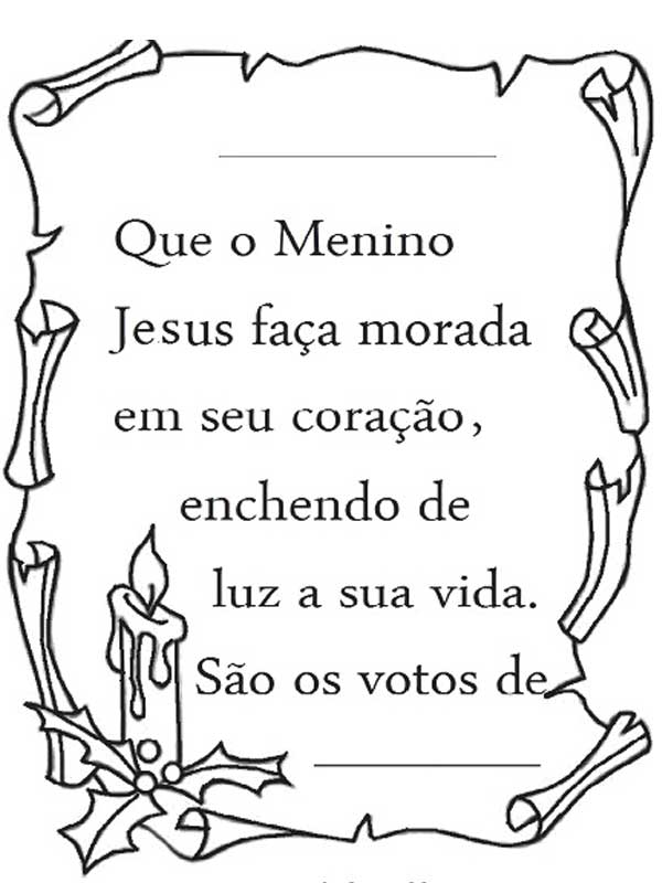 Cartão natal imprimir pergaminho