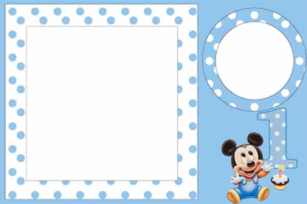Convite Mickey baby personalizado