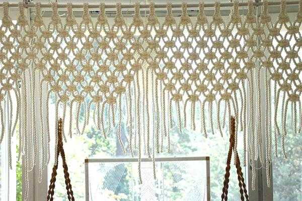 cortina de macrame para iniciantes