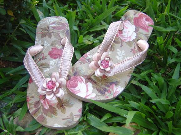 customização de chinelo