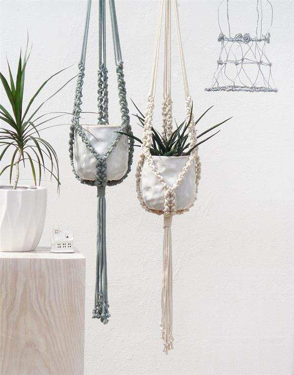 macrame para vasos