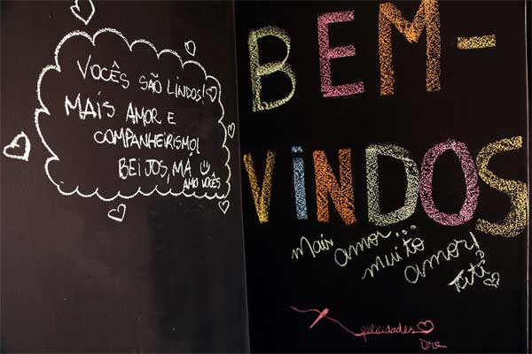 Mural para chá de casa nova