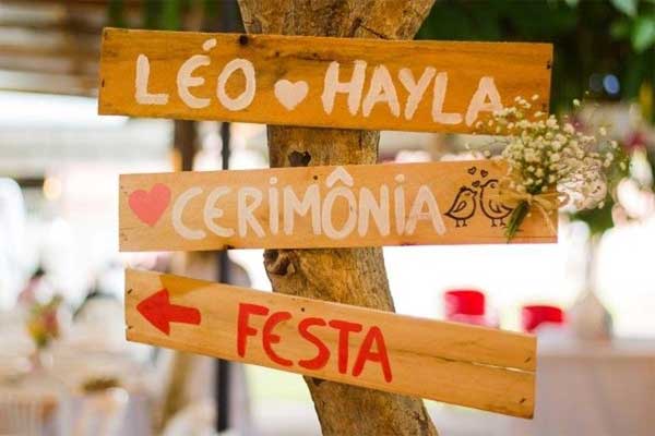 Plaquinhas de sinalização para decoração
