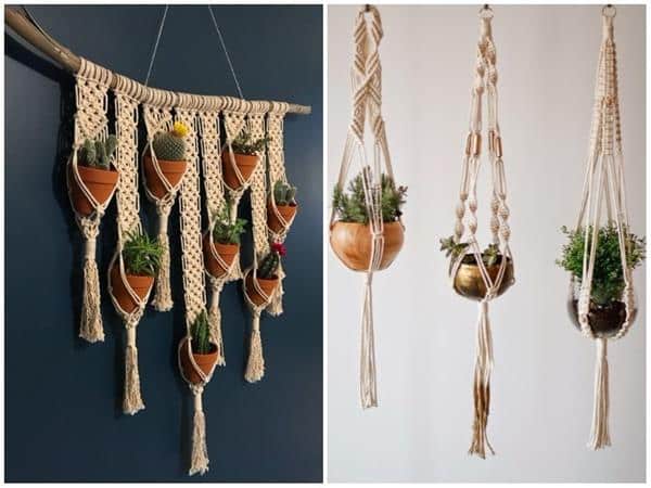 suporte de macrame