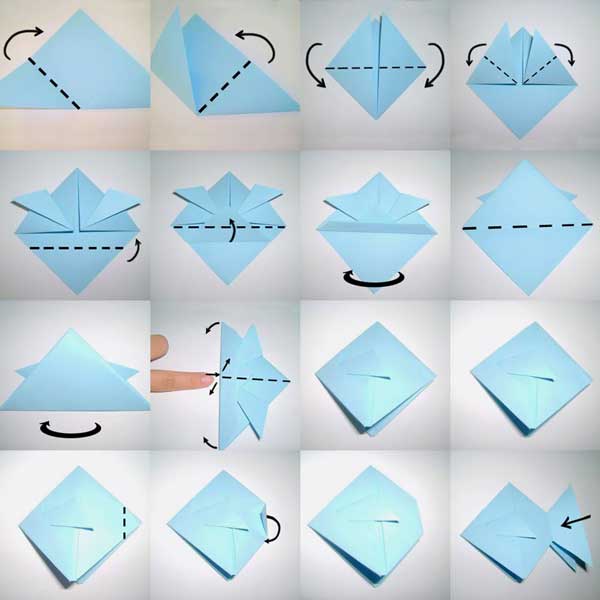 Dobraduras de papel peixe Peixe de papel