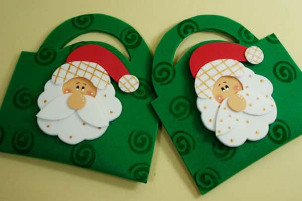 Lembrancinhas de natal em eva bolsinha de doces